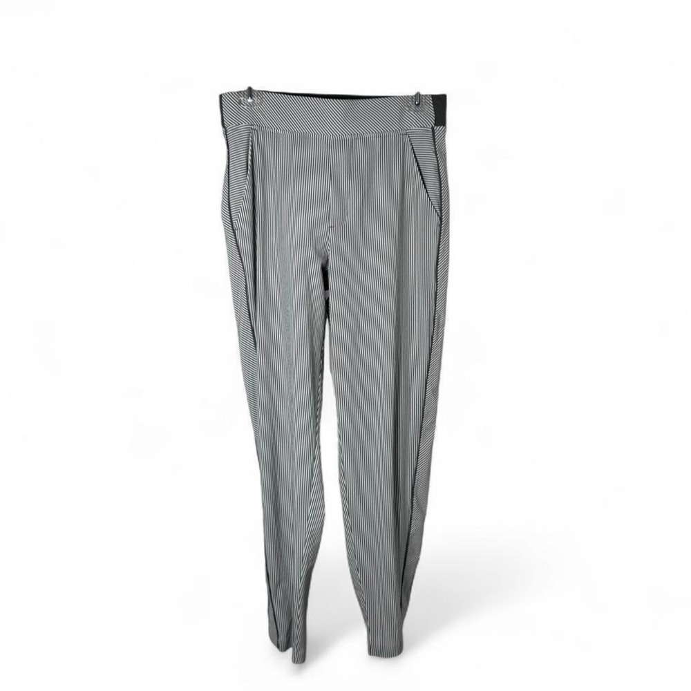 ATHLETA- Brooklyn Textured Ankle Pant Athletic Striped Casual 4